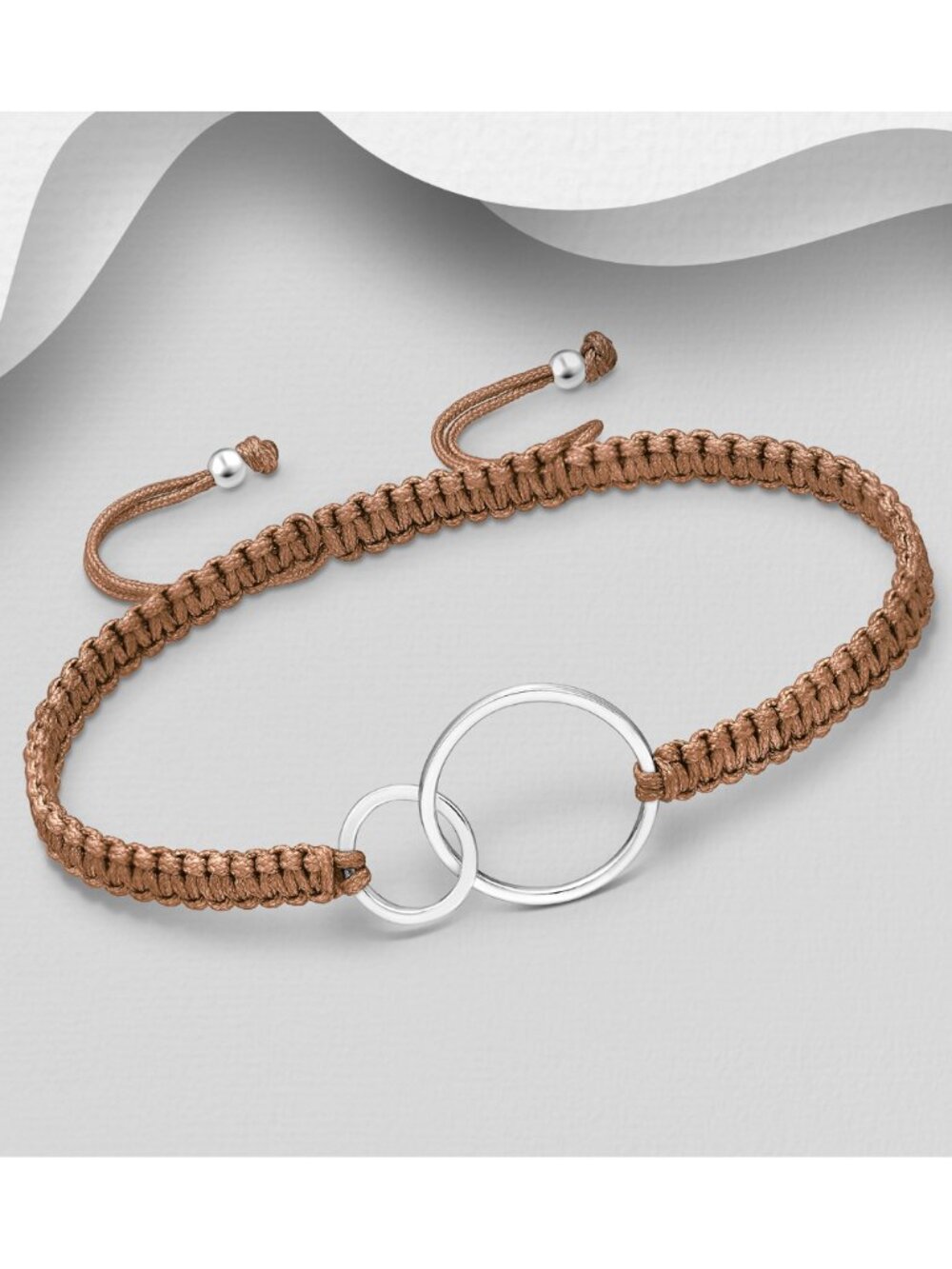 925 Sterling Silver Links with Adjustable Thread Bracelet